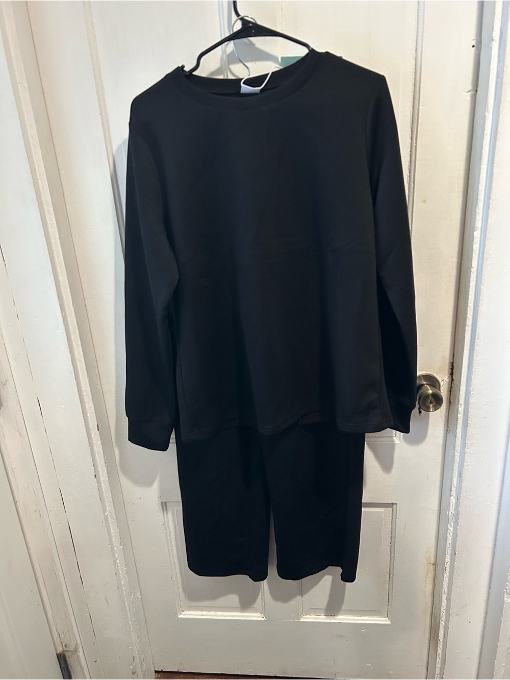 Black Long-Sleeve Top and Matching Shorts Set new with tag - Picture 1 of 4